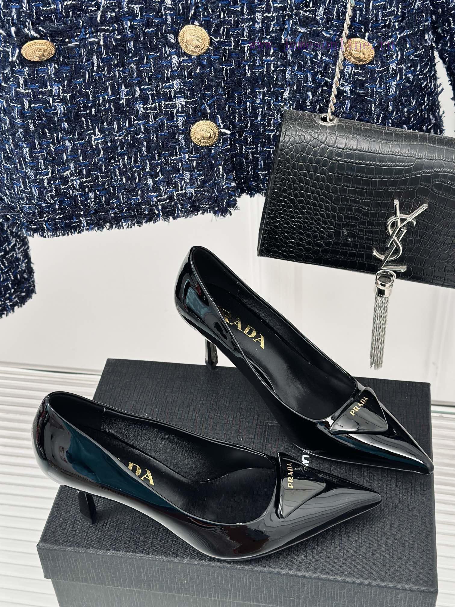 PRADA/PRADA Classic Spring/SummerTriangle logo sandals single shoe seriesThe simple design i2eoig3uq - Image 4