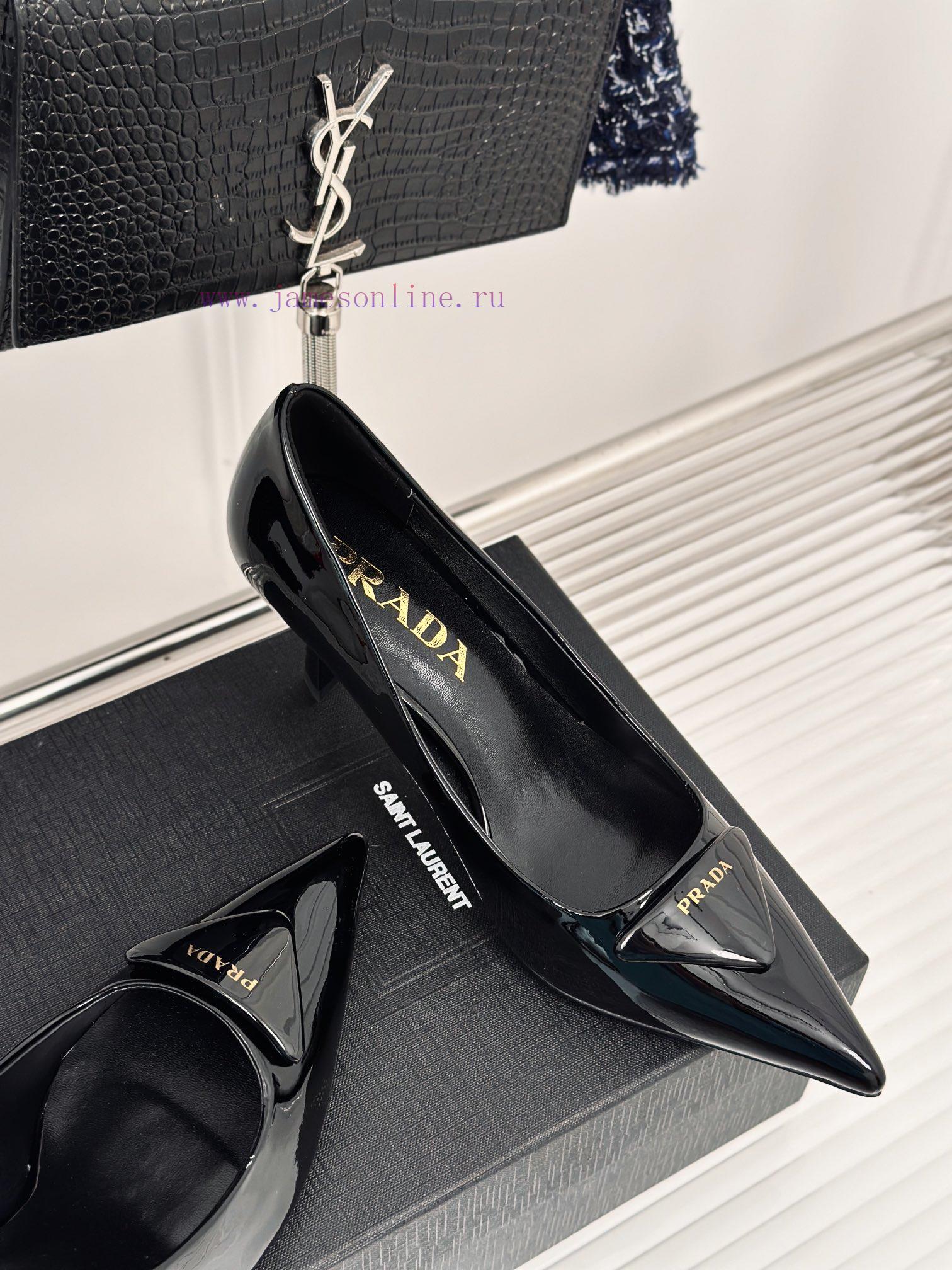 PRADA/PRADA Classic Spring/SummerTriangle logo sandals single shoe seriesThe simple design i2eoig3uq - Image 6