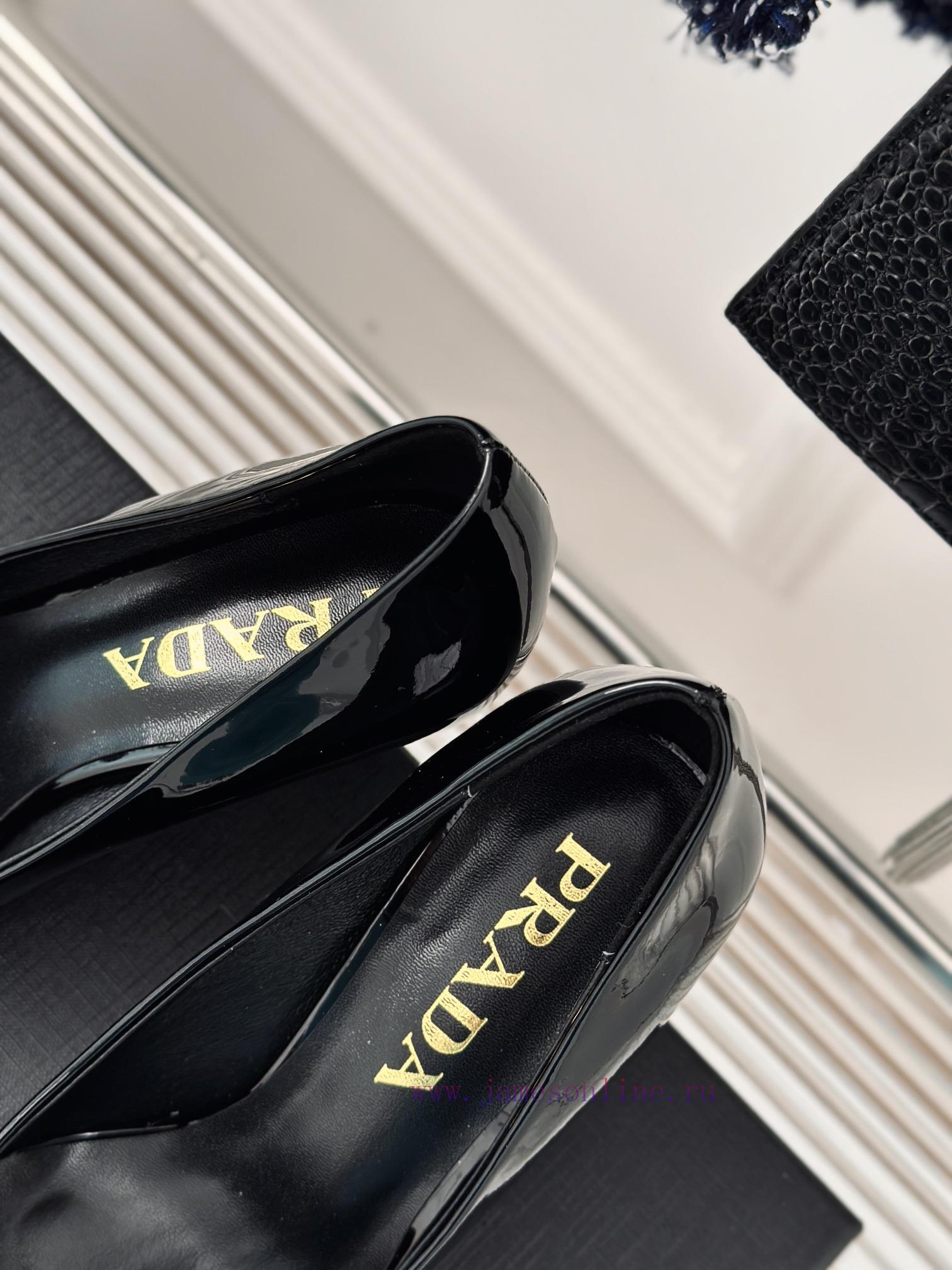 PRADA/PRADA Classic Spring/SummerTriangle logo sandals single shoe seriesThe simple design i2eoig3uq - Image 9