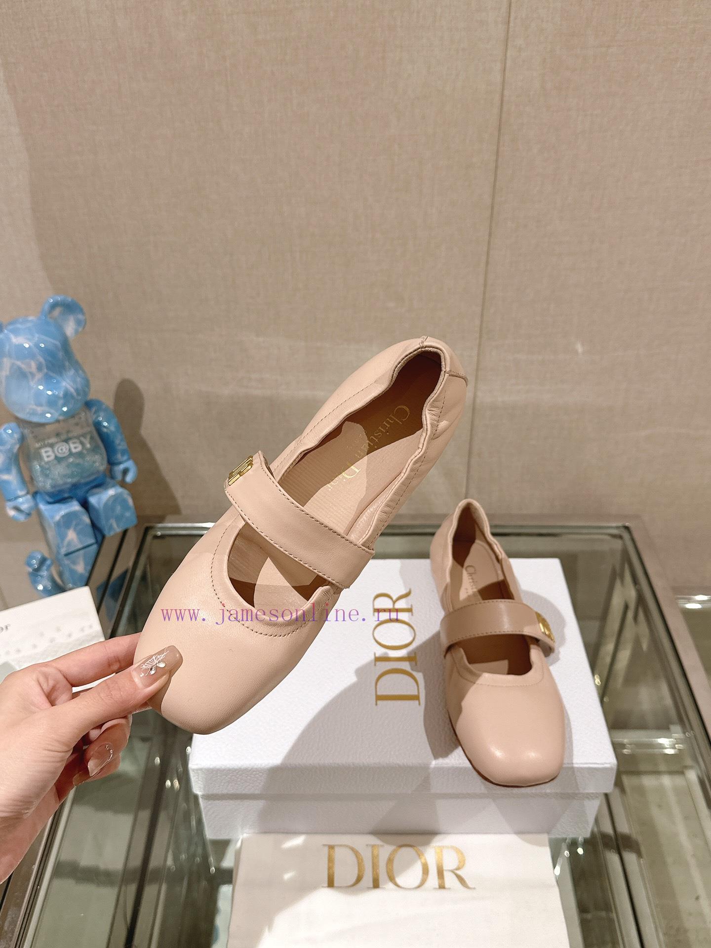 -24Ss New Dior Ballet Flat Single Shoes Grandma ShoesThis ballet shoe is a masterpiece of Dii6nwmxqn - Image 4