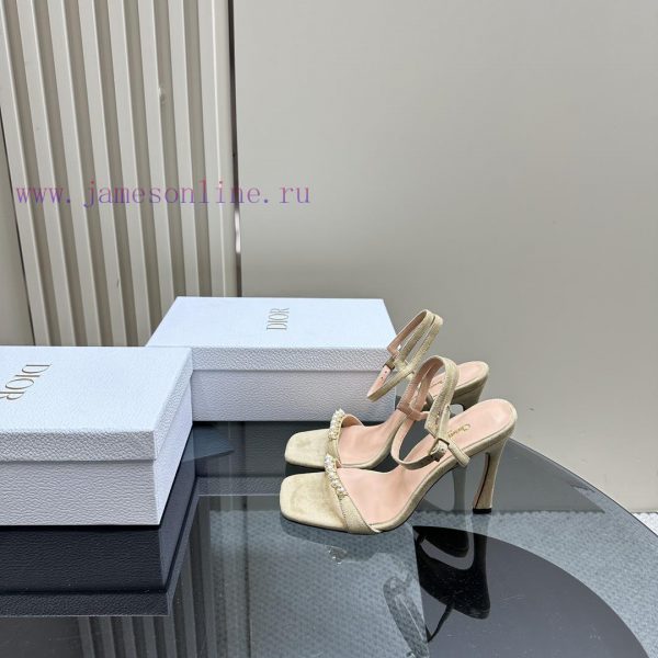 Dior/Dior 24S Spring/Summer New Product Pearl Strap High Heel SandalsThe fabric is imported yffbv581
