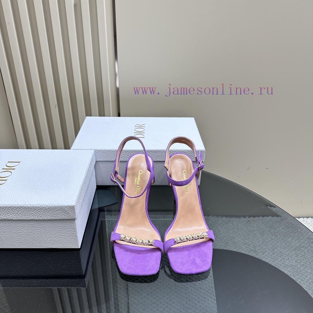 Dior/Dior 24S Spring/Summer New Product Pearl Strap High Heel SandalsThe fabric is imported al9b2axr - Image 3