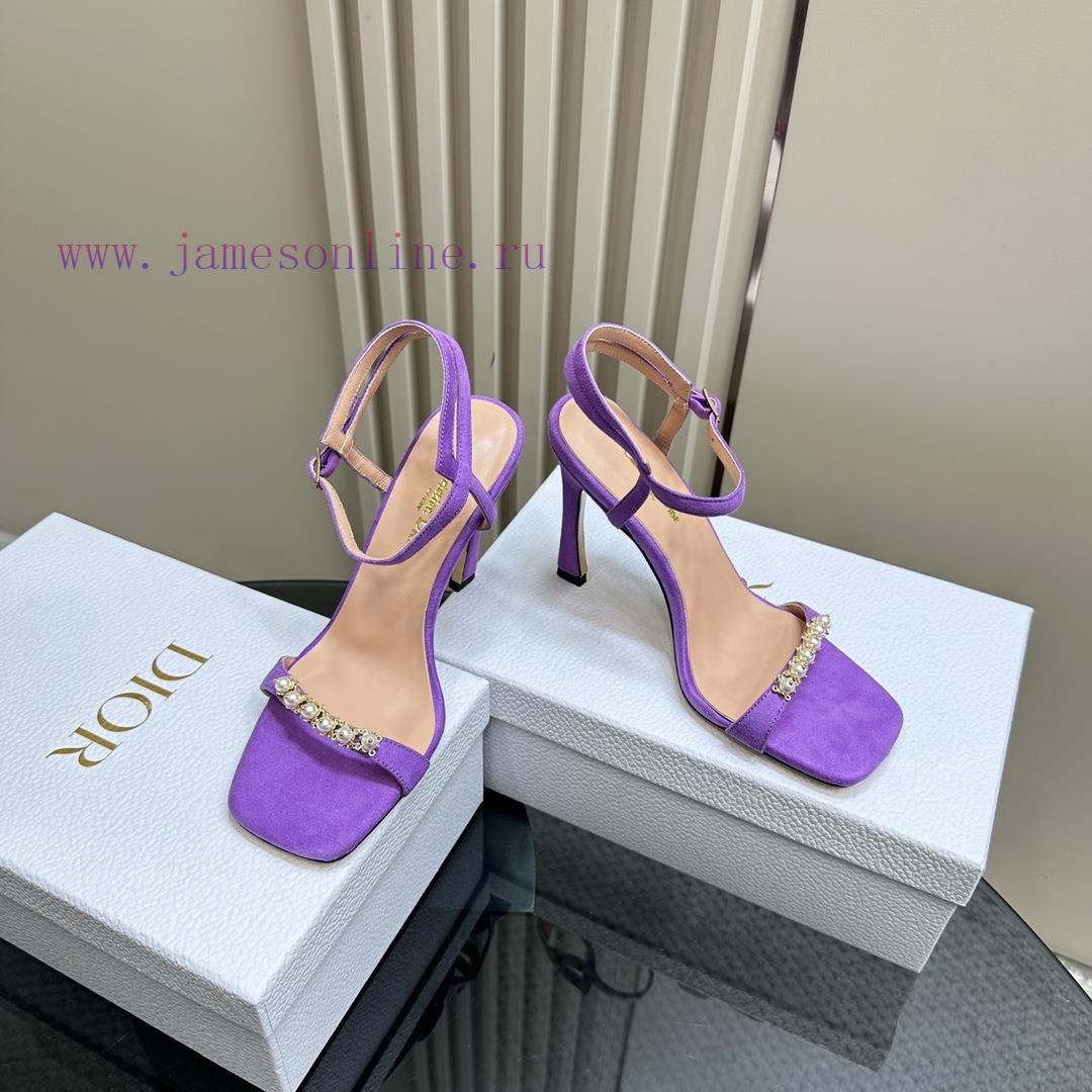 Dior/Dior 24S Spring/Summer New Product Pearl Strap High Heel SandalsThe fabric is imported al9b2axr - Image 4