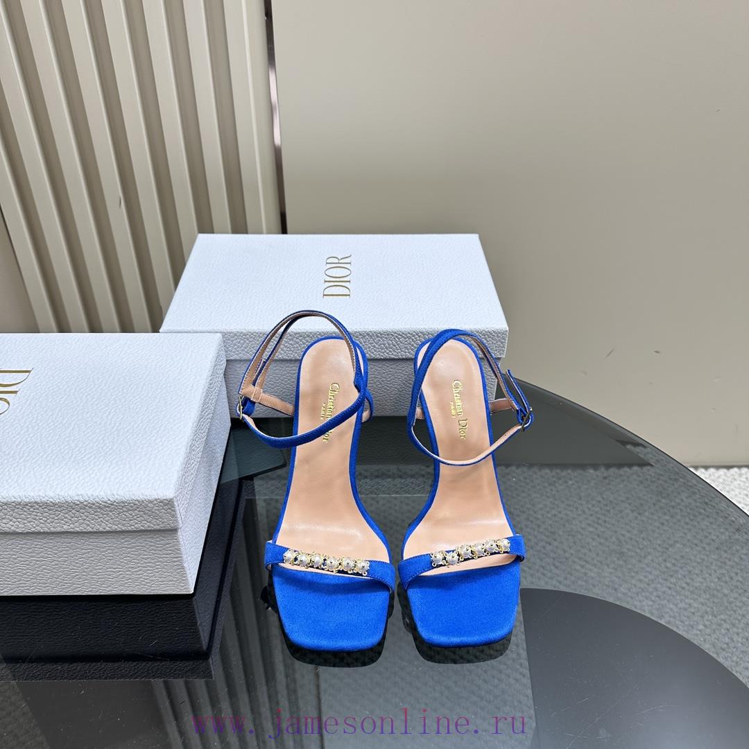 Dior/Dior 24S Spring/Summer New Product Pearl Strap High Heel SandalsThe fabric is imported j24ziaw1 - Image 3
