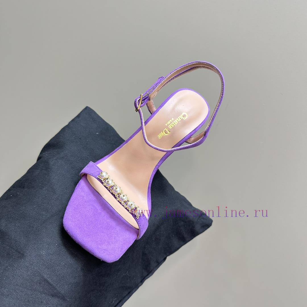 Dior/Dior 24S Spring/Summer New Product Pearl Strap High Heel SandalsThe fabric is imported al9b2axr - Image 9