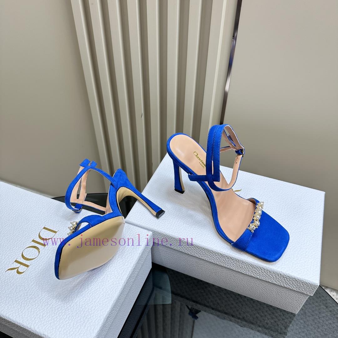 Dior/Dior 24S Spring/Summer New Product Pearl Strap High Heel SandalsThe fabric is imported j24ziaw1 - Image 5