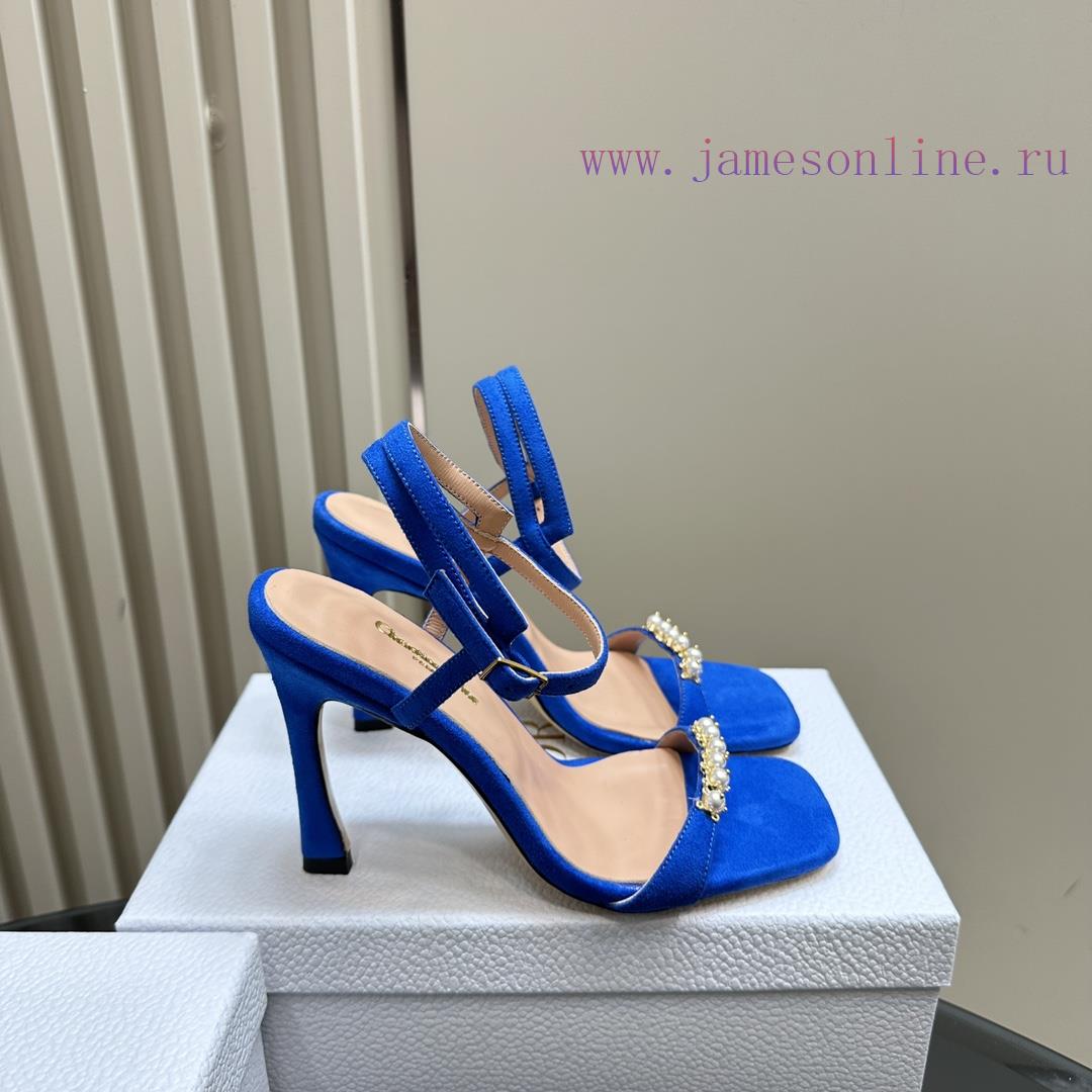 Dior/Dior 24S Spring/Summer New Product Pearl Strap High Heel SandalsThe fabric is imported j24ziaw1 - Image 6