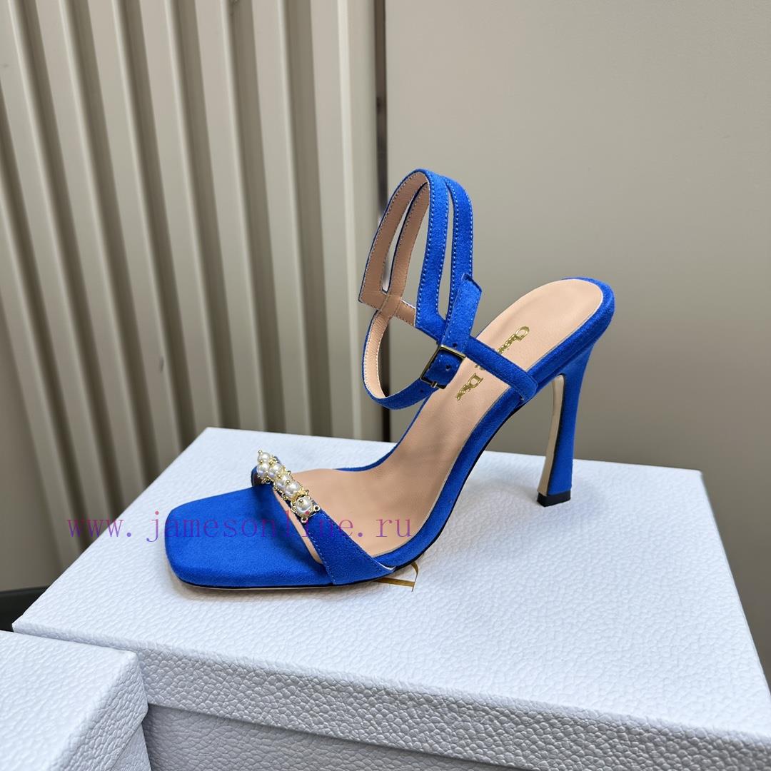 Dior/Dior 24S Spring/Summer New Product Pearl Strap High Heel SandalsThe fabric is imported j24ziaw1 - Image 7