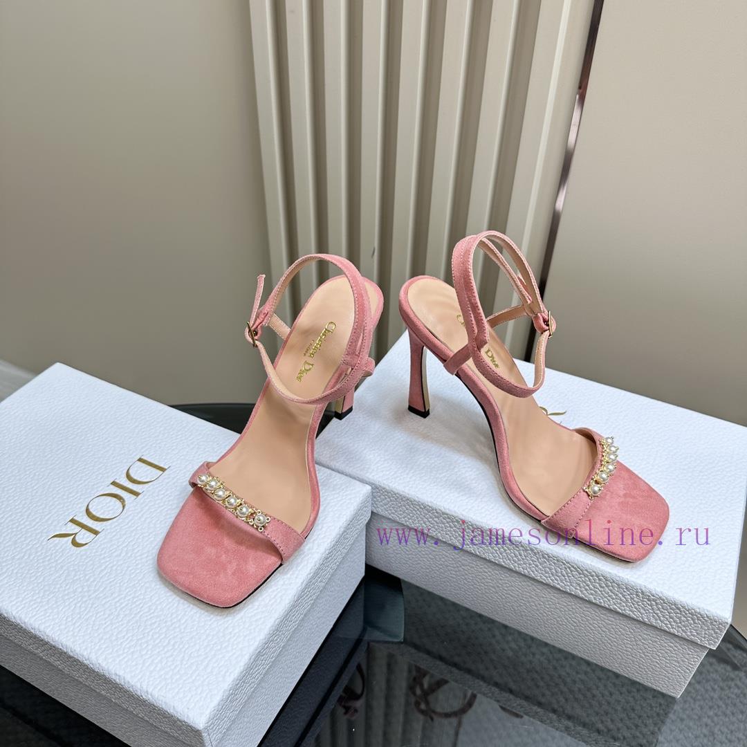 Dior/Dior 24S Spring/Summer New Product Pearl Strap High Heel SandalsThe fabric is imported u0aymoct - Image 4