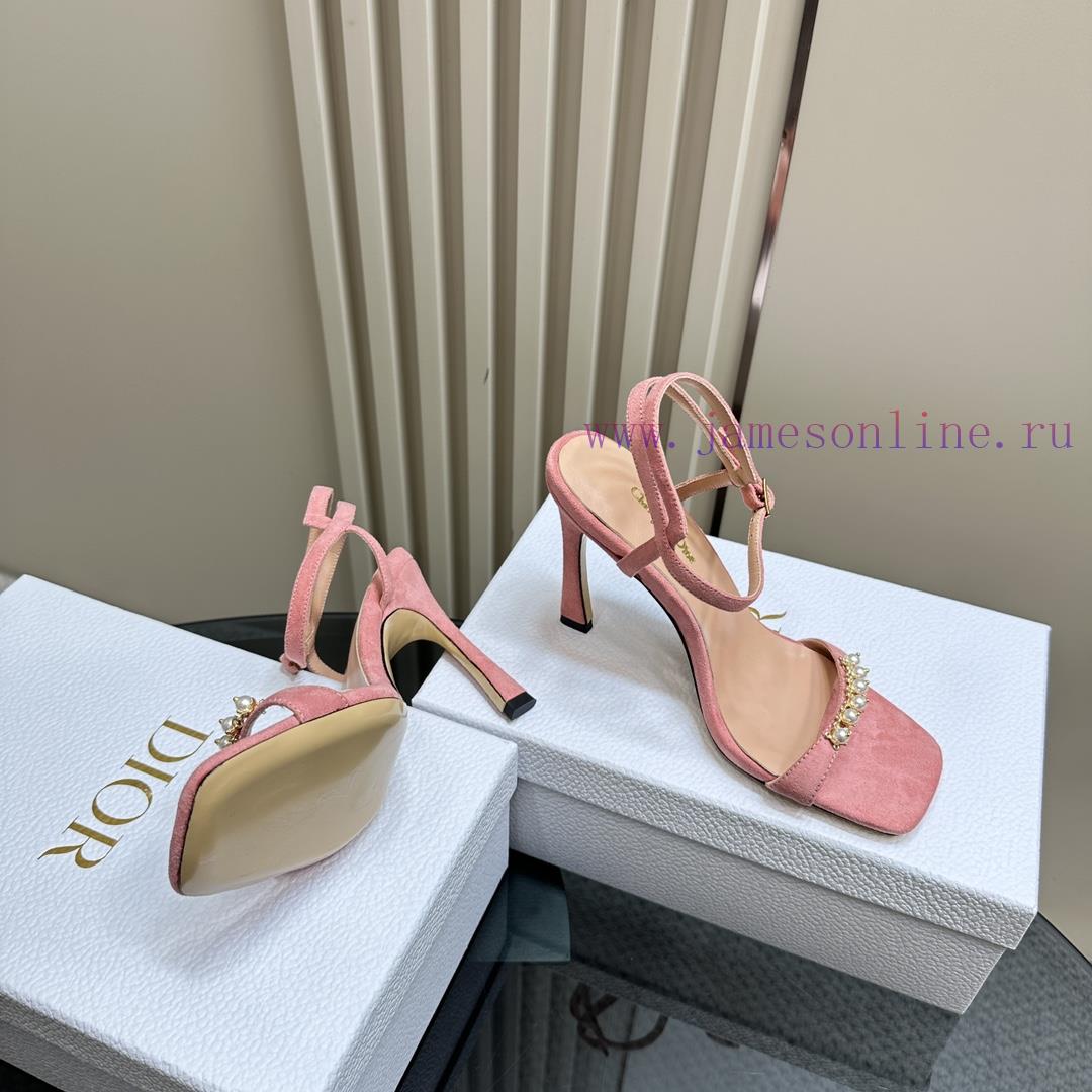 Dior/Dior 24S Spring/Summer New Product Pearl Strap High Heel SandalsThe fabric is imported u0aymoct - Image 5