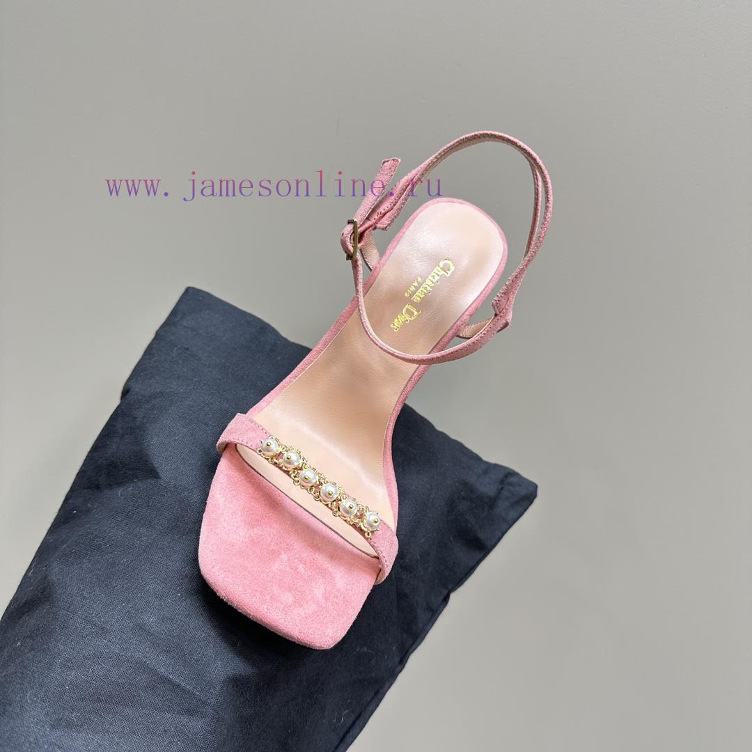 Dior/Dior 24S Spring/Summer New Product Pearl Strap High Heel SandalsThe fabric is imported u0aymoct - Image 9