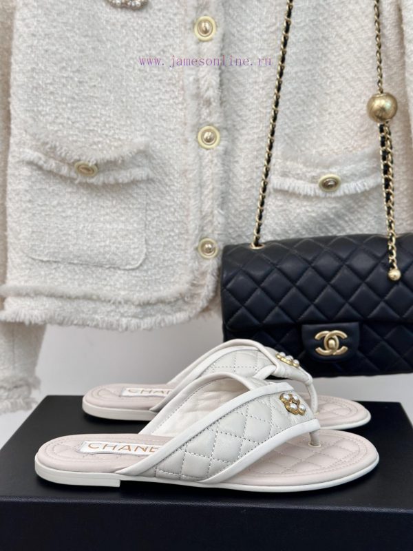 Chanel | 24P Spring/Summer New ProductsDouble C diamond grid clip on flip flopsSummer flip ftrgnkjtk