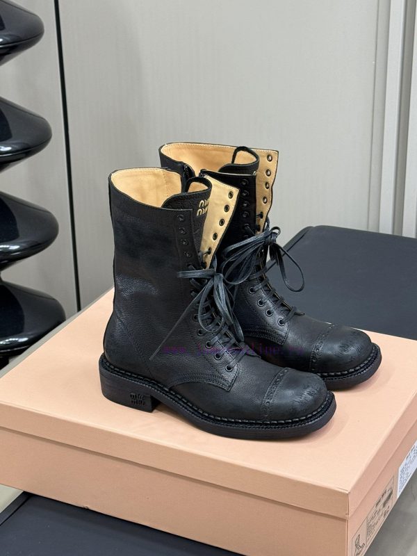 miumiu fw24 new arrival～Miu 24 Autumn/Winter Show Short Boots New ProductClassic motorcycle j44gyo38