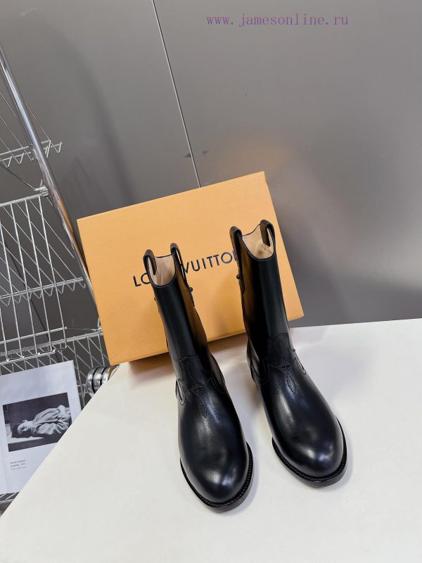 Louis Vuitton LV Donkey Home Autumn/Winter Fashion Show New Western Cowboy Boots This boot ils3hcs1x