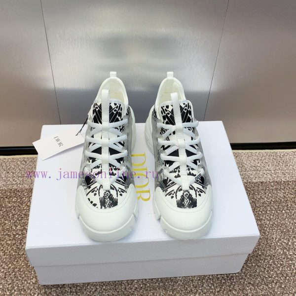 Dior classic thick soled lace up white shoes, Dior spring and summer new color D-CONNECT chll02x1ui3