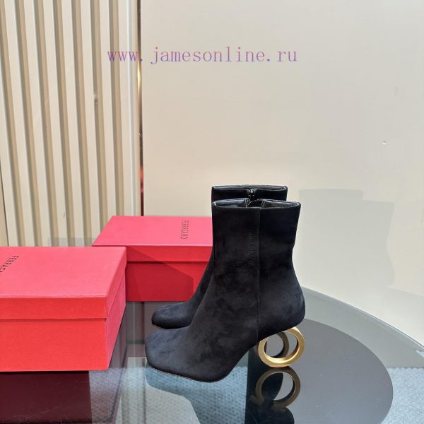 FERRAGAMO square toe fashion bootsUnique sculptural heel with same tone finish, adorned withwb56aqkz