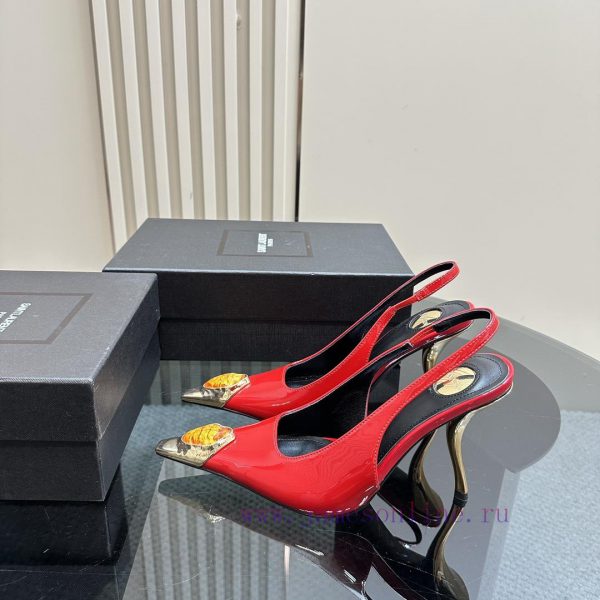 YSL Saint LaurentSS2024 New Product Metal Head Big Gemstone Elegant and Atmospheric High Heens94xcvb