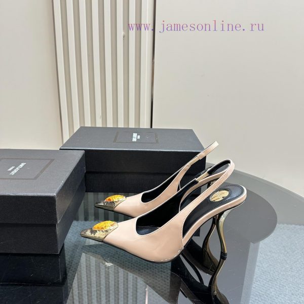 YSL Saint LaurentSS2024 New Product Metal Head Big Gemstone Elegant and Atmospheric High Hee95x3u4t0