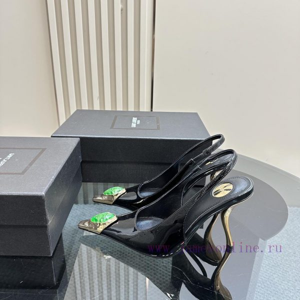 YSL Saint LaurentSS2024 New Product Metal Head Big Gemstone Elegant and Atmospheric High Hee9za43l3b