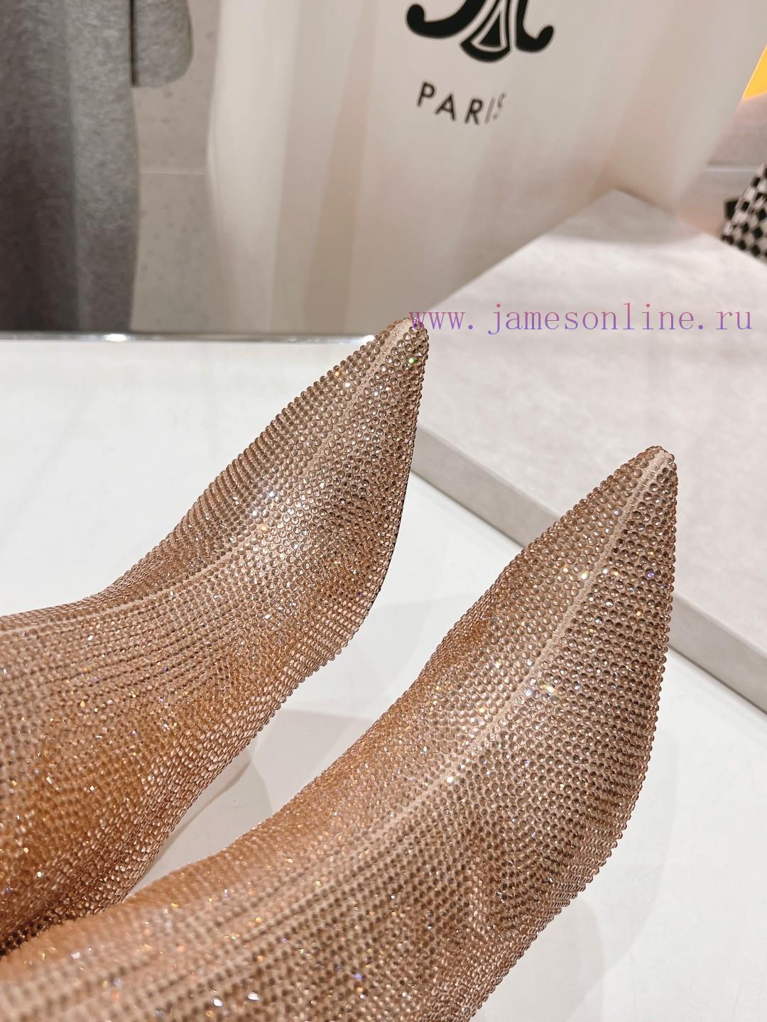 Purchasing JIMMY CHOO * | JC/Jimmy Zhou 2024 Autumn/Winter New Diamond Pointed High Heels Boskdnydbb - Image 9