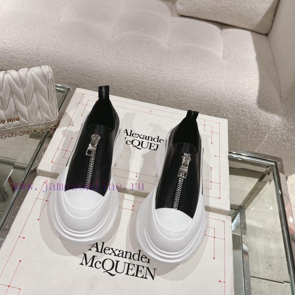 Top qualityMcq * McQueen 2023 new front zipper thick soled shoesBeef Noodle Sheep IP Bottom 5ookywx7