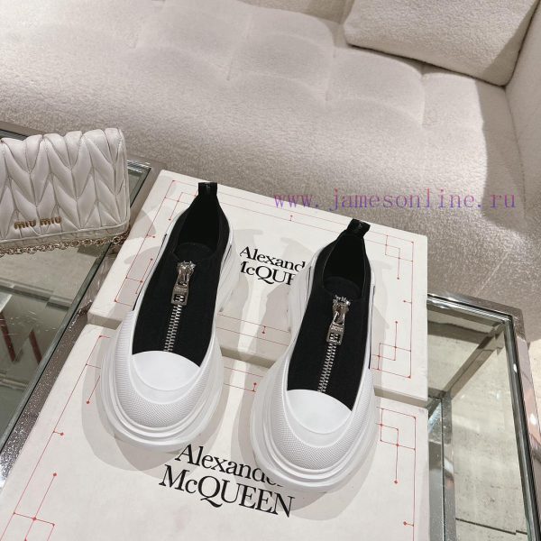 Top qualityMcq * McQueen 2023 new front zipper thick soled shoesBeef Noodle Sheep IP Bottom n6lnqgqs