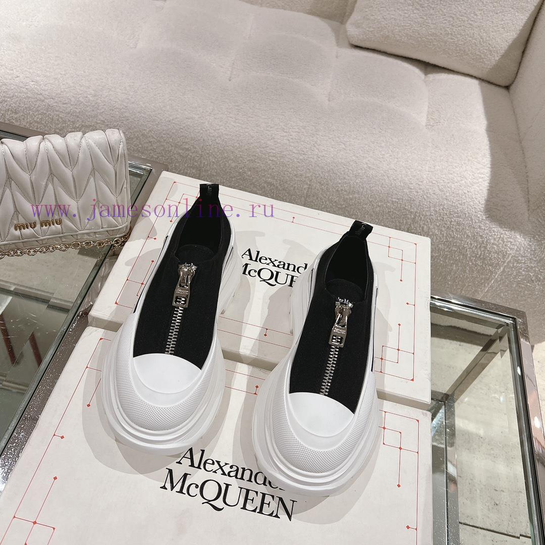 Top qualityMcq * McQueen 2023 new front zipper thick soled shoesBeef Noodle Sheep IP Bottom n6lnqgqs - Image 2