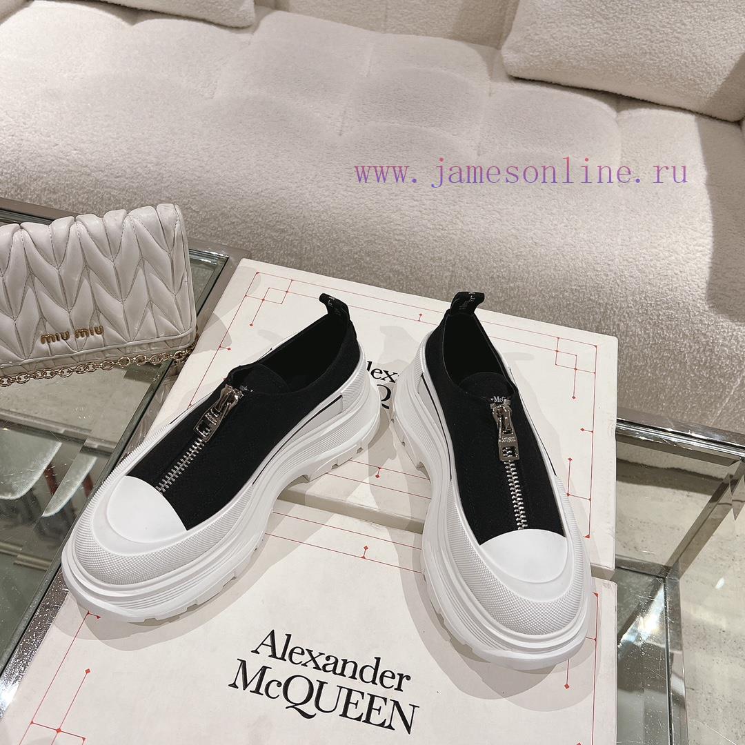 Top qualityMcq * McQueen 2023 new front zipper thick soled shoesBeef Noodle Sheep IP Bottom n6lnqgqs - Image 5