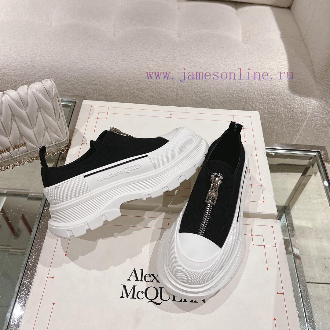 Top qualityMcq * McQueen 2023 new front zipper thick soled shoesBeef Noodle Sheep IP Bottom n6lnqgqs - Image 6