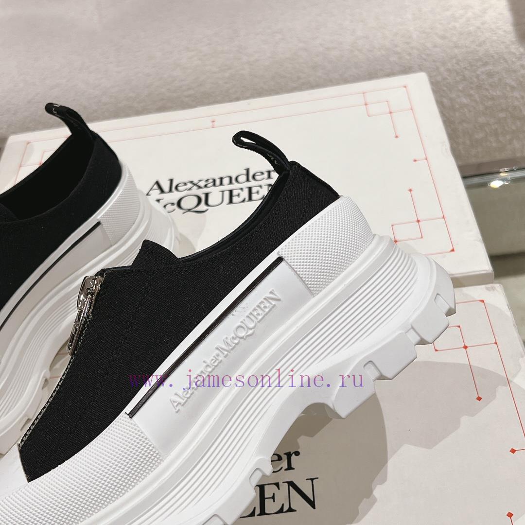 Top qualityMcq * McQueen 2023 new front zipper thick soled shoesBeef Noodle Sheep IP Bottom n6lnqgqs - Image 9