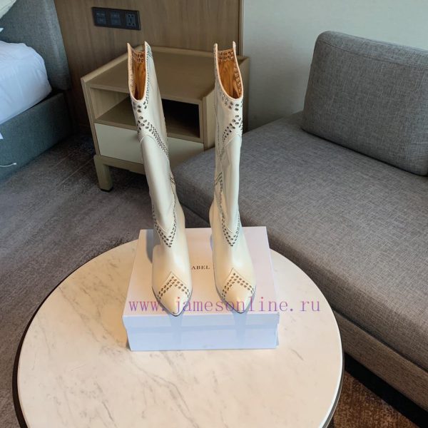 ISABEL MARANT rivet boots are a simple and versatile material with a top layer of calf leathnqgn9qzd