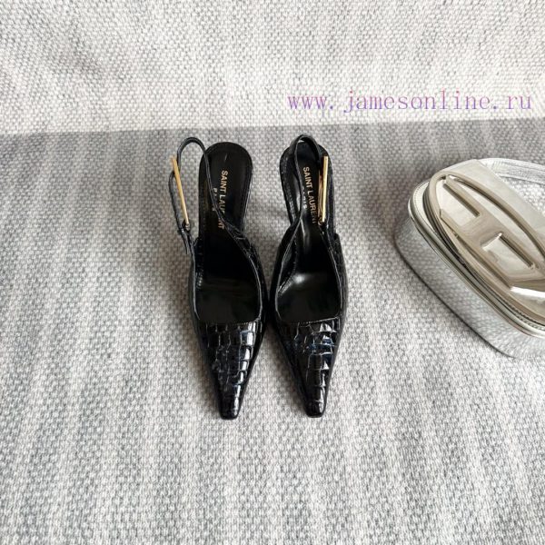 'SAINT LAUREN *' brand new high heels for fashion shows, with a new shoe design and Saint Laf9ilk3r8