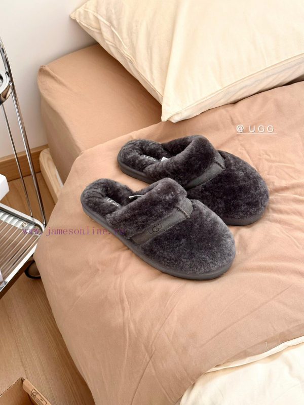 - Grey ️UGG autumn and winter classic fur integrated full toe fur mopHigh density imported fthpv83kq