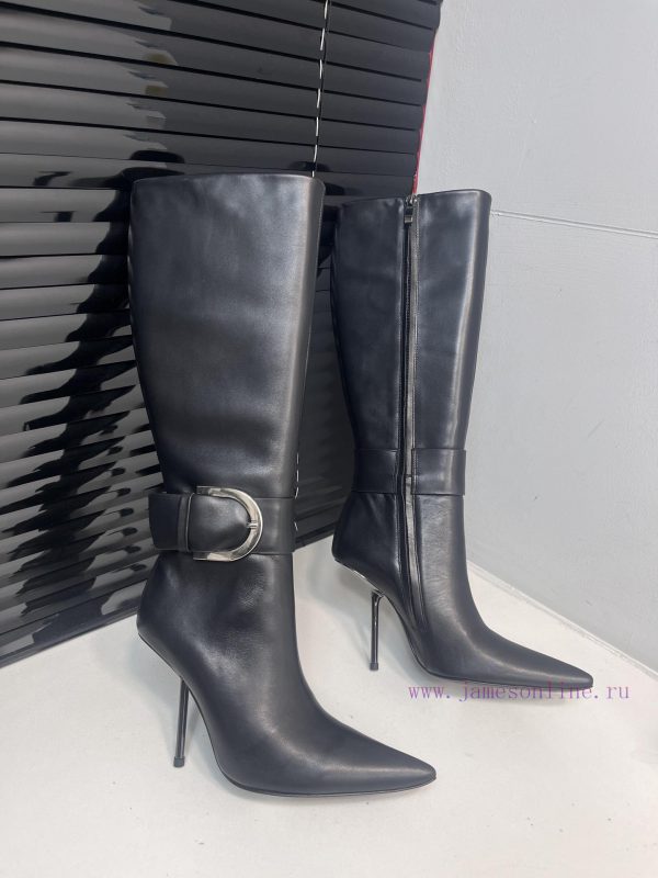 The mostBALENCIAGA Balenciaga 2023 Autumn/Winter Pointed Side Zipper Metal Buckle BootsIt's mezvhd6b