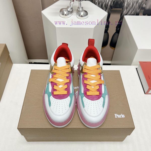 Couple 'Top'Christian LouboutingCL Red soled Shoes Couple's Casual Headnail Board Shoes Seriwfsrthkv