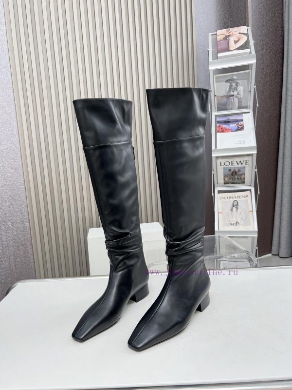 Top tier high-quality versionThe row minimalist ceiling Chelsea boots retro small pleated hibyhsheg5