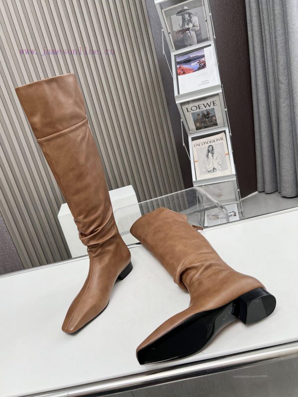Top tier high-quality versionThe row minimalist ceiling Chelsea boots retro small pleated hi5qv6ke8d