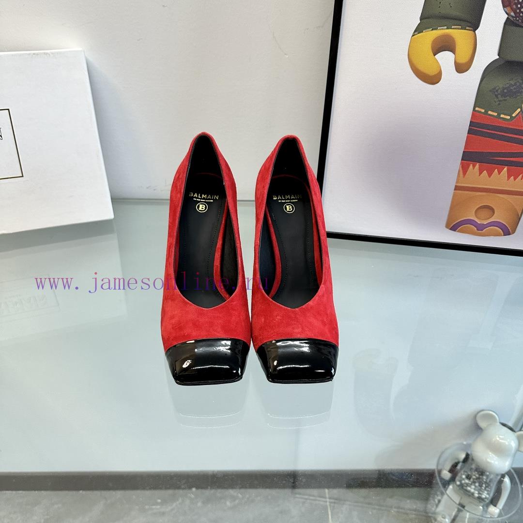 ???????Balmain ?????? Square headed wine glasses, custom-made shoesThis colored leather wineoui9rytp - Image 2