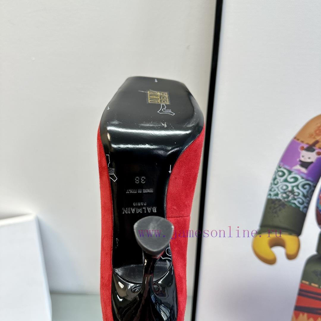 ???????Balmain ?????? Square headed wine glasses, custom-made shoesThis colored leather wineoui9rytp - Image 9