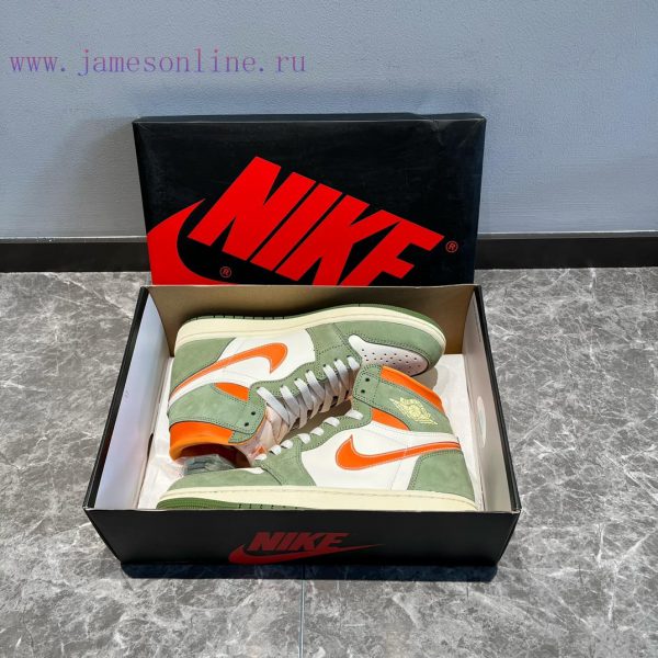 Top Jordan Air Jordan 1 High OG Cratf "Celadon" High Top Green Orange ️ This shoe adopts a p6w30wnrx