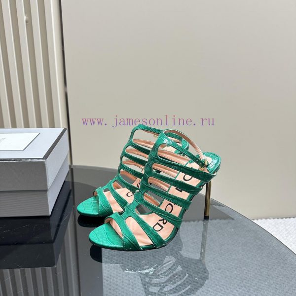 The mostIns hot series, Tomford metal texture decoration with empty high heels2024 Milan Fasztxhdq95