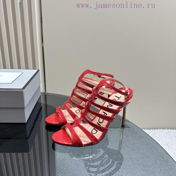 The mostIns hot series, Tomford metal texture decoration with empty high heels2024 Milan Fasu124c6ez