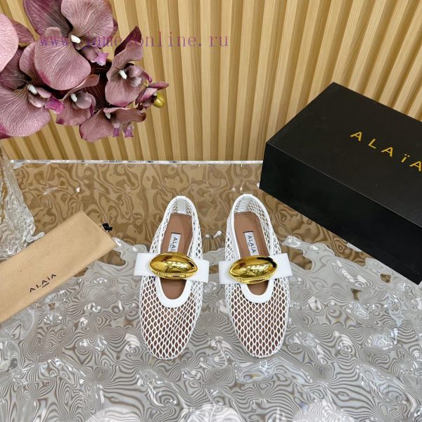 ALAIA | French high-end high-end high-end high-end brand mesh hollow ballet single shoe supef59xd07w