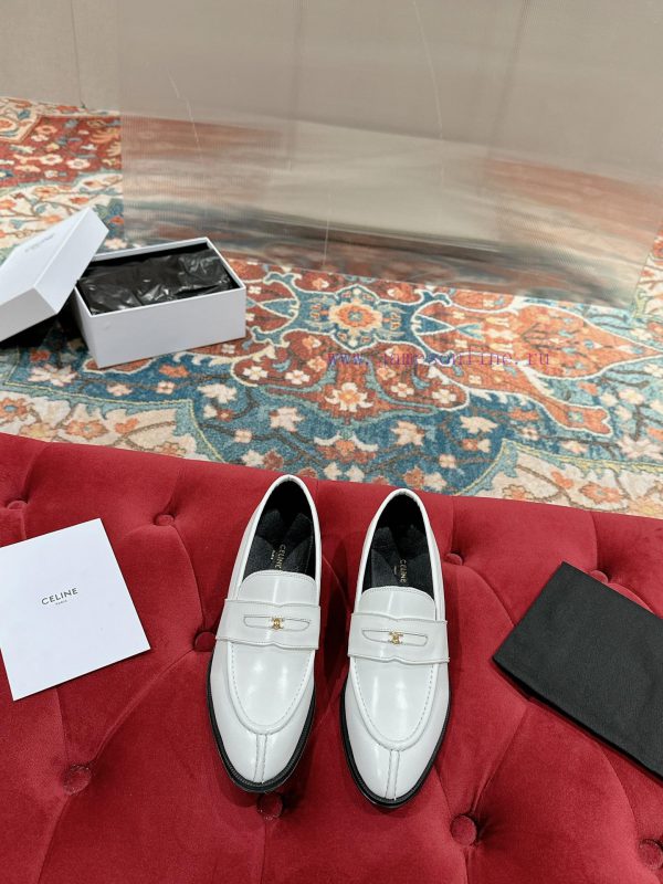 ️ CELINE Sillin Lefu shoes Caesar door buckle series casual small leather shoes are super suyn79oob4