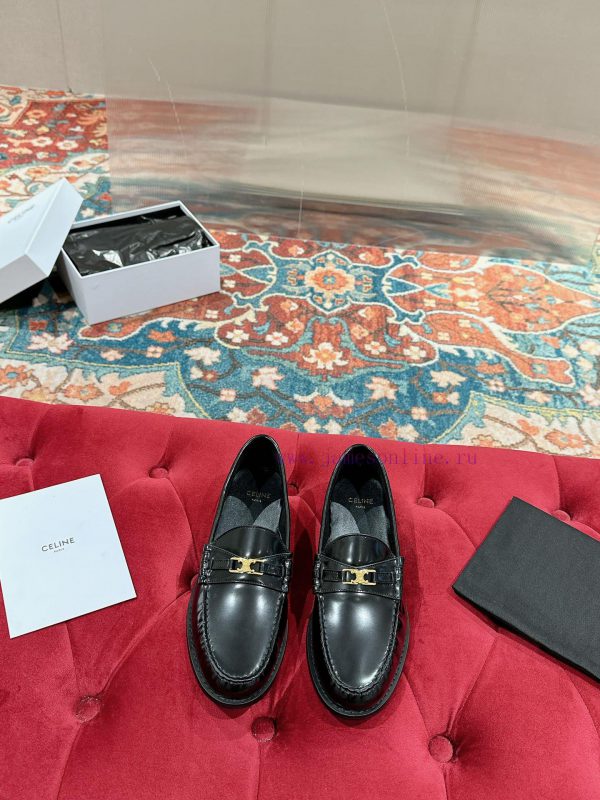 ️ CELINE Sillin Lefu shoes Caesar door buckle series casual small leather shoes are super sul148pgji