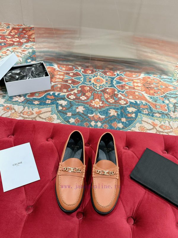 ️ CELINE Sillin Lefu shoes Caesar door buckle series casual small leather shoes are super sujsqtgz4p