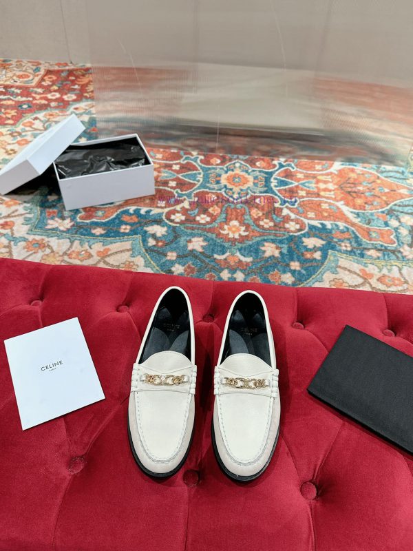 ️ CELINE Sillin Lefu shoes Caesar door buckle series casual small leather shoes are super sufymiz428