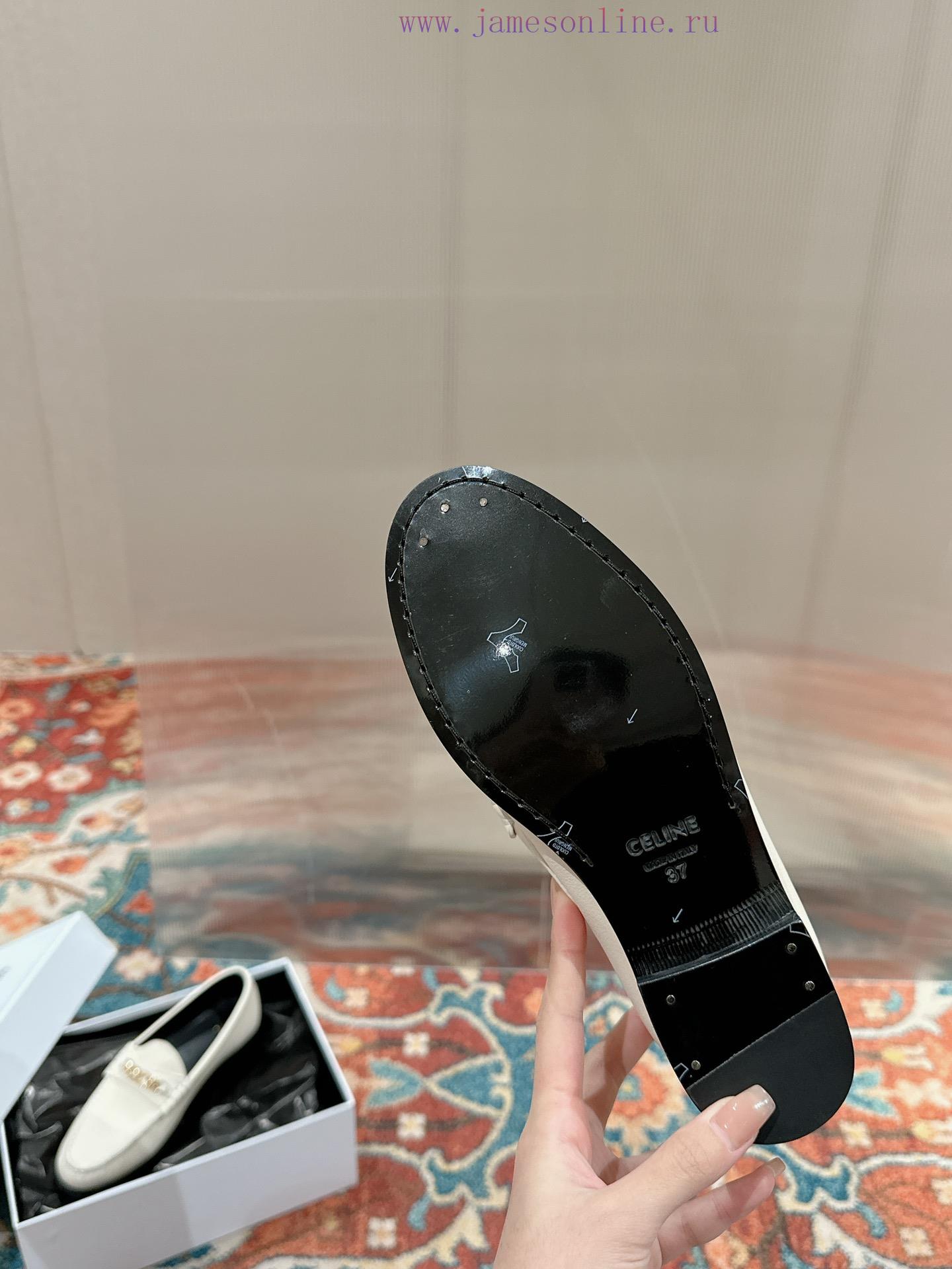 ️ CELINE Sillin Lefu shoes Caesar door buckle series casual small leather shoes are super sufymiz428 - Image 9
