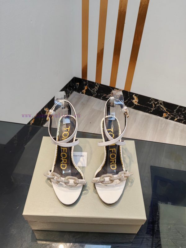 TOM FORD Top High Heel SandalsImported cowhide upperFoot pad sheepskinAAA grade original blazog52gg5