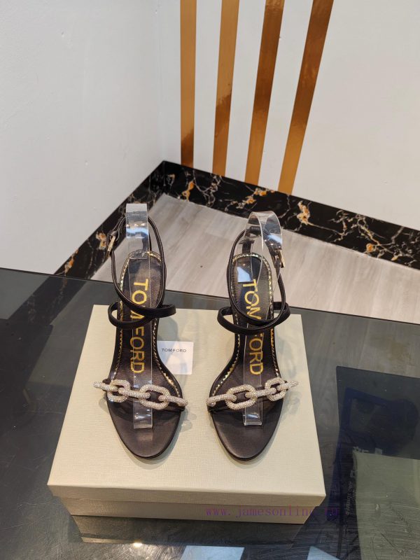 TOM FORD Top High Heel SandalsImported cowhide upperFoot pad sheepskinAAA grade original blasn6movvz